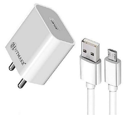 Utmake 18W Quick Charge 2.5 A Single Port Mobile Charger with Detachable Cable,18W Single Port Mobile USB Charger with V8