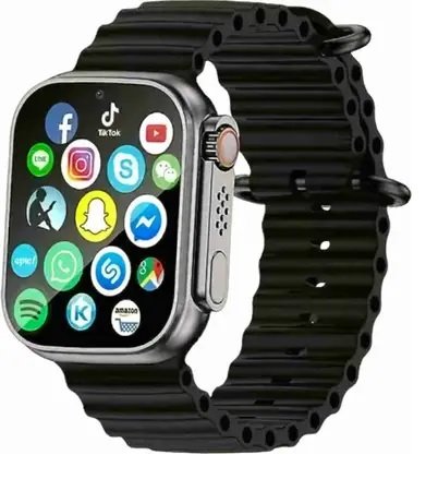 T800 Ultra Smart Watch (Black Clour) | Bluetooth Colling And Biggest Display Smart Watch with Bluetooth Calling Smart Watch Wireless Magnetic Charger Fitness Hd Display Smartwatch (Free Size)