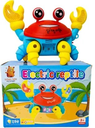 Tortoise 3D Small with Light and Music I Electric Reptile Light And; Music Toy Toddle for Baby boy And Girl