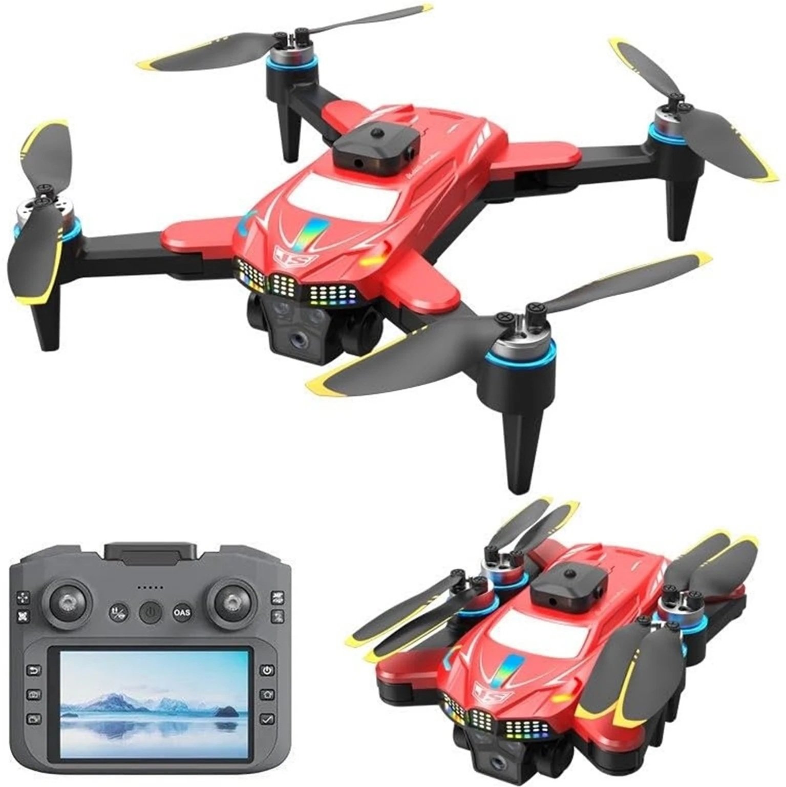 T6 Pro Drone Camera with 4-Inch Display Remote Controller | 4K Camera, Brushless Motor & Long-Range RC Camera Drone