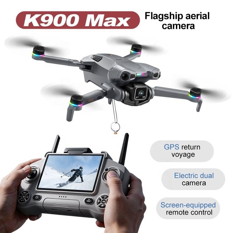 K900 MAX GPS Drone with 4.5” LCD Display, Dual HD Cameras, 360° Obstacle Avoidance, Brushless Motor & Airdrop Feature
