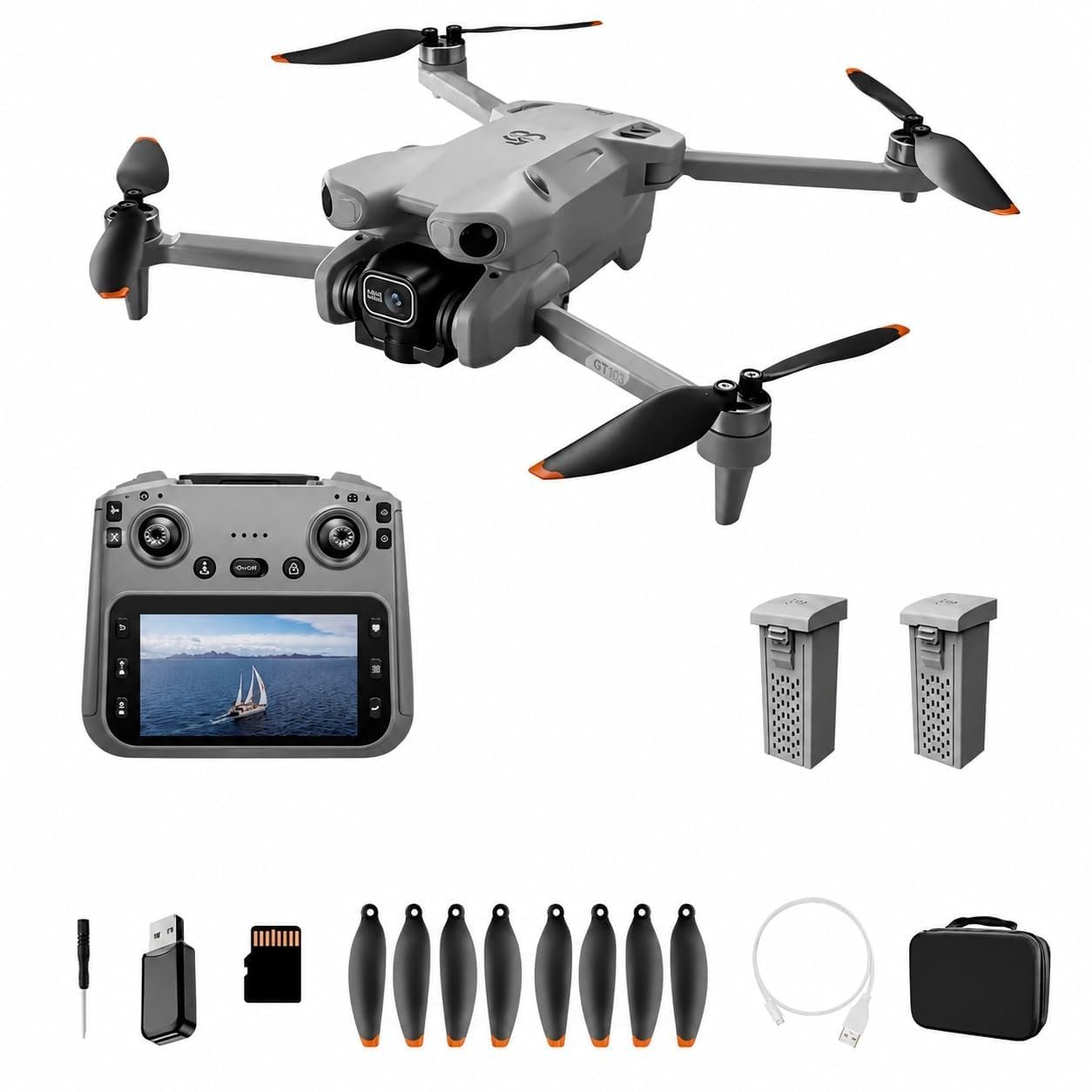 GT50 Pro Mini Drone with Remote Display – Dual 4K HD Cameras, Foldable Portable Design | Udyamsales